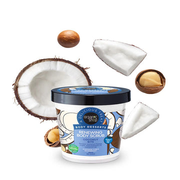 Organic Shop Body Desserts Renewing Body Scrub Coconut Bite 450ml με καρύδα και macadamia